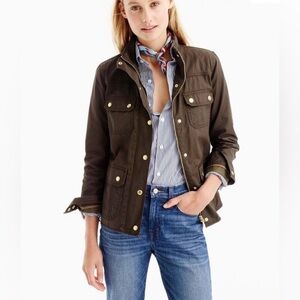 J.Crew, Relaxed Boyfriend Field Jacket, dark Olive Green, size M